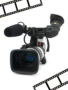专业录相相机相机镜片产消者配对电影摄像机白色职业技术录像机图片