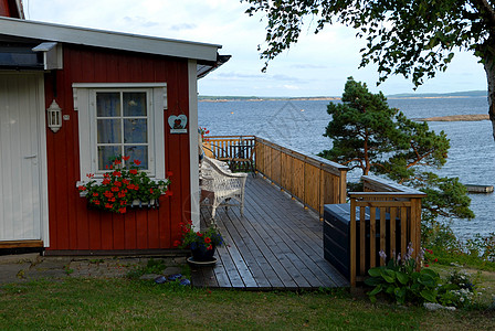 斯堪的纳维亚生活方式     海边美丽的房子图片