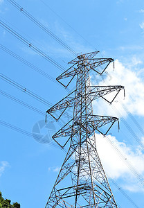 电力传输塔紧张天空线路收费商业金属网格电气线条接线图片