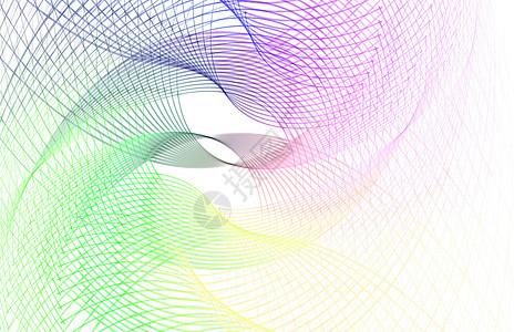创意线插图彩虹商业波浪技术活力线条艺术墙纸曲线图片