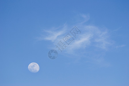 月亮和云夜空中的月亮和柔软的云彩背景
