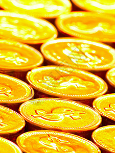 金币金属筹码繁荣金子宝藏巧克力食物糖果财富投资图片