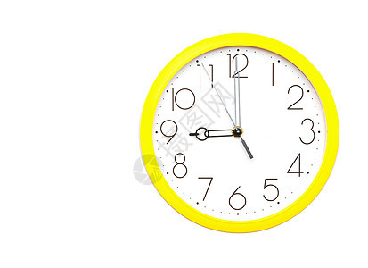 黄黄墙时钟时间工作商业数字测量指针小时石英手表滴答图片