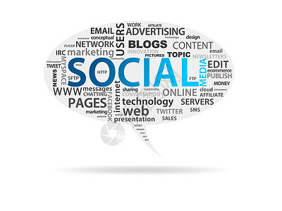 社交媒体插图论坛电子商务社会社区标签流量通讯营销团体图片