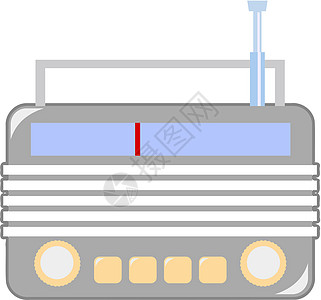 重要无线电台合金扬声器体积电子古董音乐插图水平收音机家庭图片