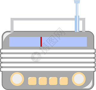 重要无线电台合金扬声器体积电子古董音乐插图水平收音机家庭图片