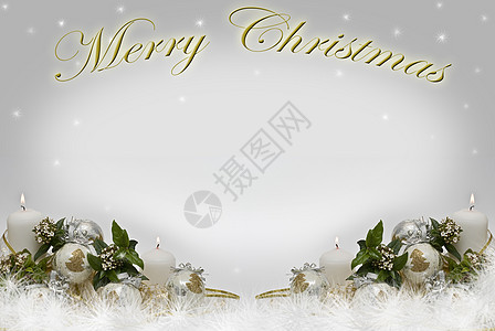 圣诞卡家庭贺卡友谊季节传统宗教问候语下雪蜡烛明信片图片