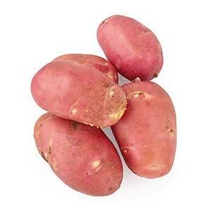 白色背景的土豆红色图片