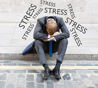 精神压力推销员商务男性领带管理人员套装挫折失败商业办公室图片