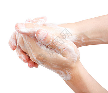洗手预防肥皂浴室棕榈清洁度身体泡沫病菌卫生气泡图片