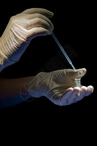 手放在白手套中 握住管子手指实验室反射测试时间教育医生工作室插图锥体图片