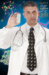 科研研究类化学品保健药片棕色公式格子卫生教育工业医疗背景图片