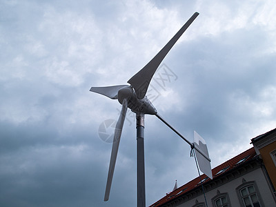 风车电力发电机替代能源涡轮创新工业天空电气植物刀刃回收翅膀金属图片