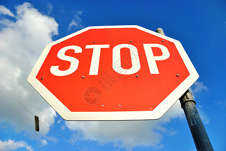 停止签名安全危险警告天空交通蓝色街道信号金属图片