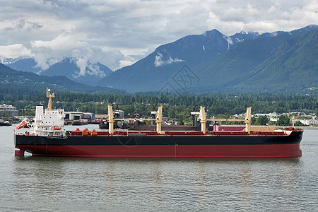 温哥华港(加拿大)的散装海运海运船图片