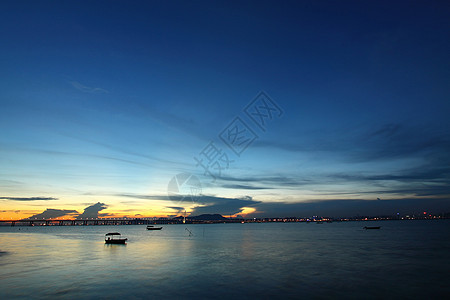 香港海岸的日落向中深圳方向发展海浪太阳墙纸橙子阳光天空热带海洋反射蓝色图片