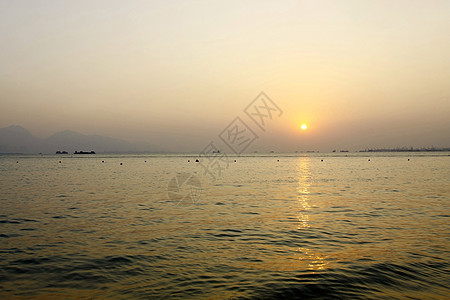 香港冬季的日落海岸Name风景假期阳光旅行蓝色晴天地平线季节太阳支撑图片