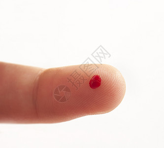 血滴红色健康手指验血测试图片