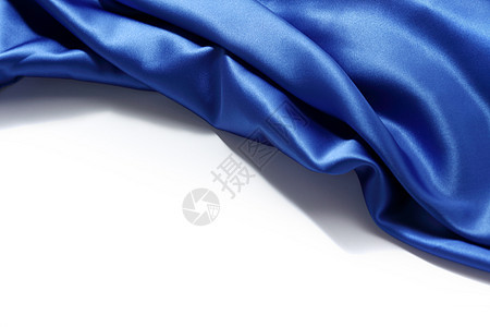 蓝色丝绸背景天鹅绒材料窗帘亚麻纺织品折叠曲线涟漪奢华床单图片