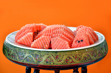西瓜早餐宴会热带用餐托盘酒店派对甜点餐饮橙子图片