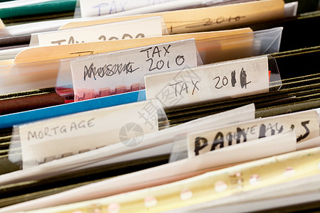 税务文件自手制作的文件文件夹抵押手工水平归档选项卡商业记录金融工作命令图片