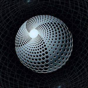 重力球体勘探小说挑战格栅穿孔光栅化螺旋钣金插图金属图片