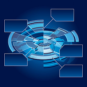 圆环图表成功科学蓝色未来派进步挑战辉光圆圈技术亮度图片