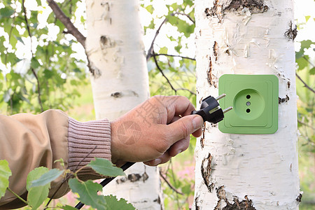 生态能源概念创新桦木插头生物力量技术回收活力发明救援图片