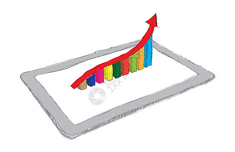 显示带有图表的电子表格的简写草图计算机平板板酒吧贸易项目数字办公室网络文档电脑商业货币图片