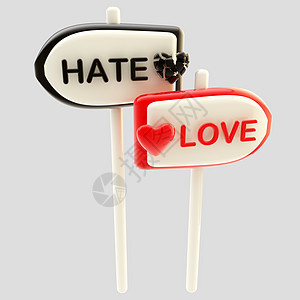 爱与仇恨的光彩标志图片