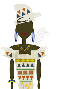 非洲妇女女士女性珠宝身体文化传统背景图片
