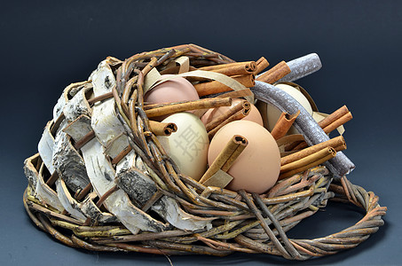蛋艺术礼物早餐蛋壳装饰品烹饪假期农场篮子团体图片