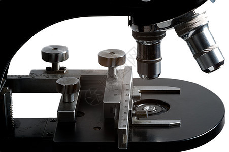 微生物实验室中孤立的旧式显微镜图片