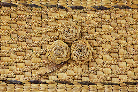 鼠编织棕褐色国家纤维家具玫瑰装饰柳条乡村风格工艺图片