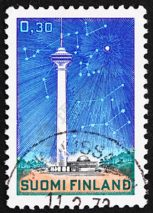 1972年 芬兰电讯塔和星号邮戳(1972年)图片