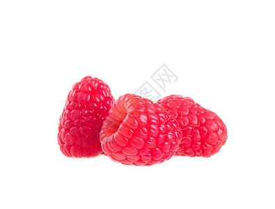 树莓草莓覆盆子水果浆果饮食活力味道红色甜点果味白色图片