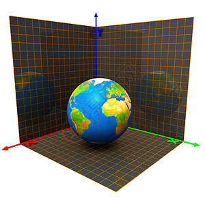 坐标和地球轴轴图片