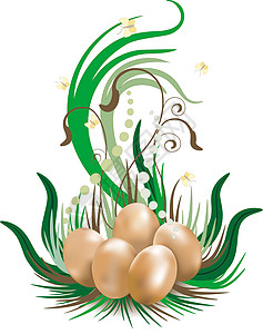 复活节鸡蛋曲线作品鸟类标签徽章标语蝴蝶植物礼物刷子图片