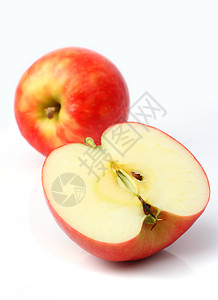 一个红苹果切片食物植物团体饮食果汁圆圈甜点水果小吃作品图片