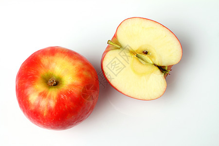 一个红苹果切片饮食圆圈作品小吃食物甜点植物果汁团体水果图片