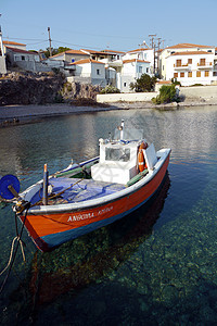Greek村渔船图片