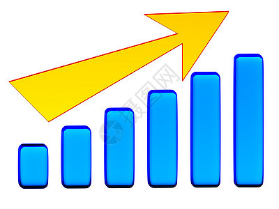 玻璃图财富通货膨胀高度反射营销进步蓝色生长成就销售图片