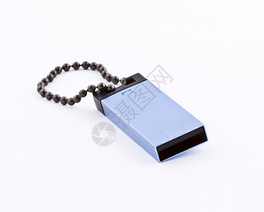 USB 闪光驱动器安全电脑蓝色内存口袋闪光控制宏观金属技术图片