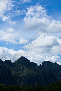 山地和蓝蓝天空旅游日落乡村绿色假期气候丛林热带场景旅行图片