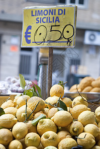 水果色出售的西西西里柠檬背景