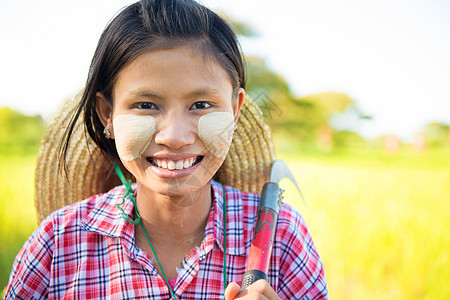 缅甸农民农田工人女性国家劳动村民稻草村庄场地乡村图片