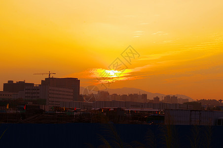 南中深圳美丽的夕阳日落辉光进步经济财产亮度科学信号速度季节开发商图片