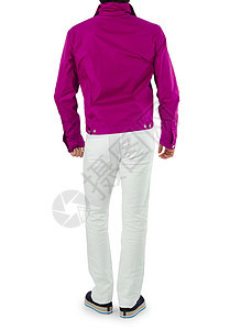 时装概念中的男性模式裤子工作室外套衬衫白色数字夹克裙子身体衣服图片