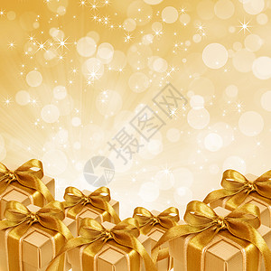 以抽象金金本金制成的黄金礼品盒礼物盒子季节插图薄片金子卡片框架星星问候语图片
