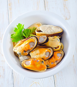 贝贝类沙锅海鲜美食草本植物食物珍珠贻贝蓝色食谱甲壳图片